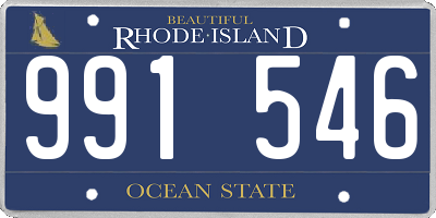 RI license plate 991546