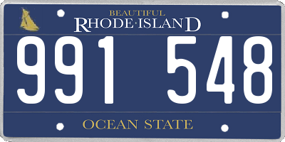 RI license plate 991548