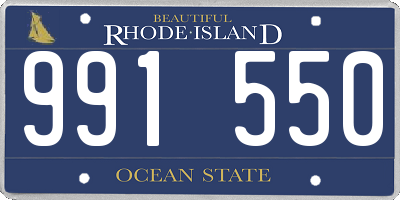 RI license plate 991550