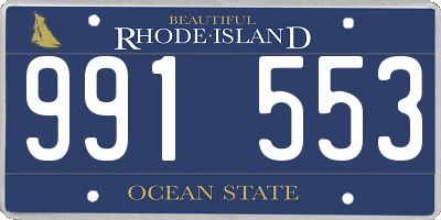 RI license plate 991553