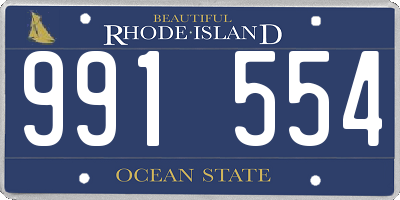 RI license plate 991554