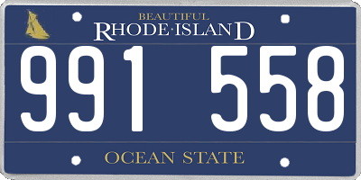 RI license plate 991558