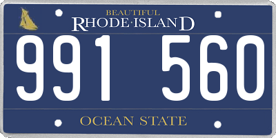 RI license plate 991560