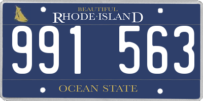 RI license plate 991563