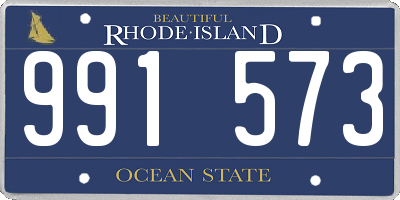 RI license plate 991573