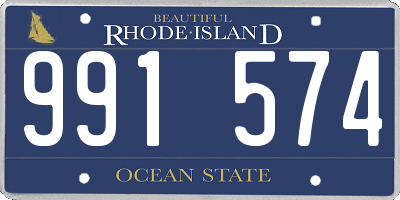 RI license plate 991574