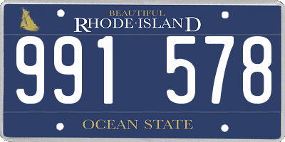 RI license plate 991578