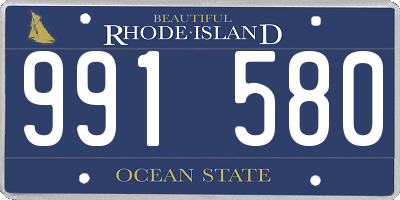 RI license plate 991580