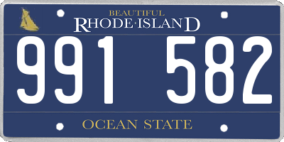 RI license plate 991582