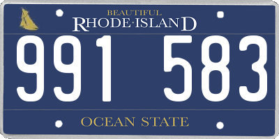 RI license plate 991583