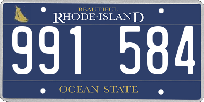 RI license plate 991584