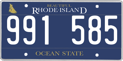 RI license plate 991585