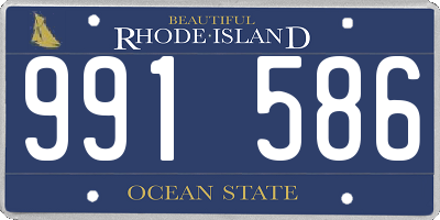 RI license plate 991586