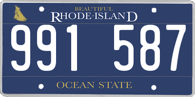 RI license plate 991587