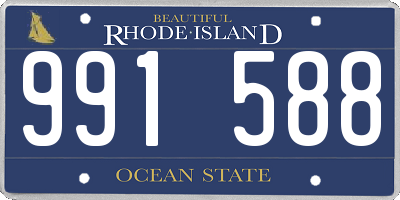 RI license plate 991588