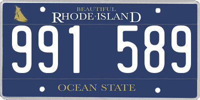 RI license plate 991589