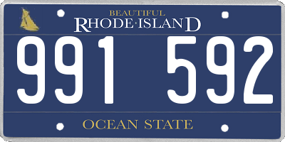RI license plate 991592