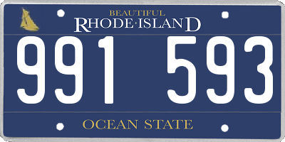 RI license plate 991593