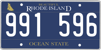 RI license plate 991596