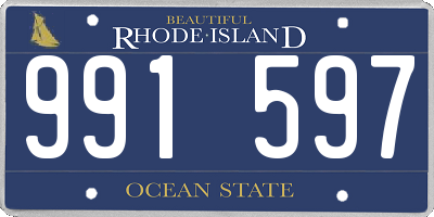 RI license plate 991597