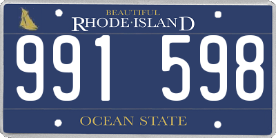 RI license plate 991598