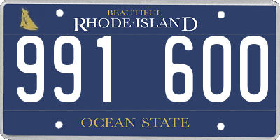 RI license plate 991600