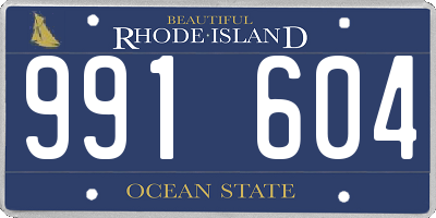 RI license plate 991604