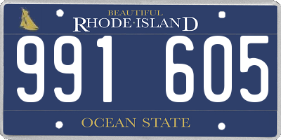 RI license plate 991605
