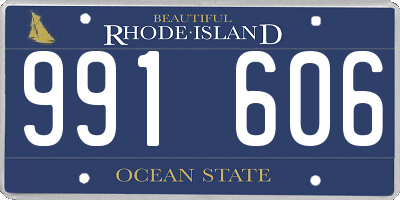 RI license plate 991606