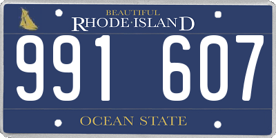 RI license plate 991607