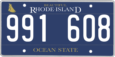 RI license plate 991608