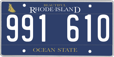 RI license plate 991610