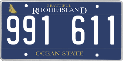 RI license plate 991611