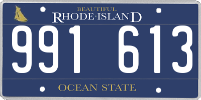 RI license plate 991613