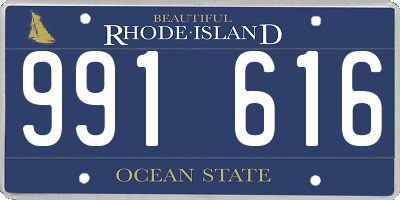 RI license plate 991616
