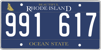 RI license plate 991617