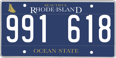 RI license plate 991618