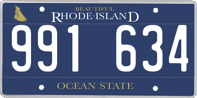 RI license plate 991634