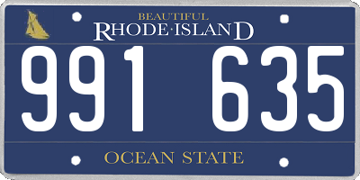 RI license plate 991635