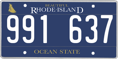 RI license plate 991637