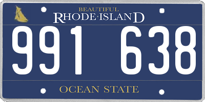 RI license plate 991638