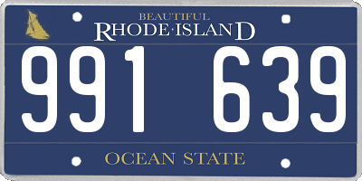 RI license plate 991639