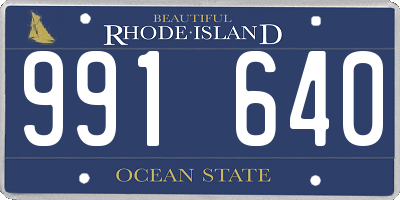 RI license plate 991640