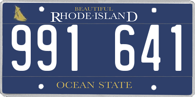 RI license plate 991641