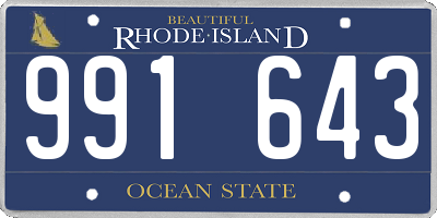 RI license plate 991643