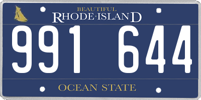 RI license plate 991644