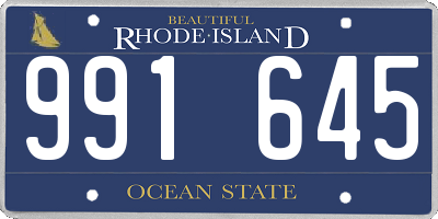 RI license plate 991645