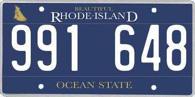 RI license plate 991648