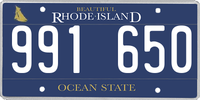 RI license plate 991650