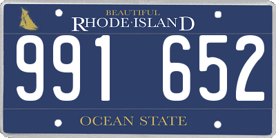 RI license plate 991652